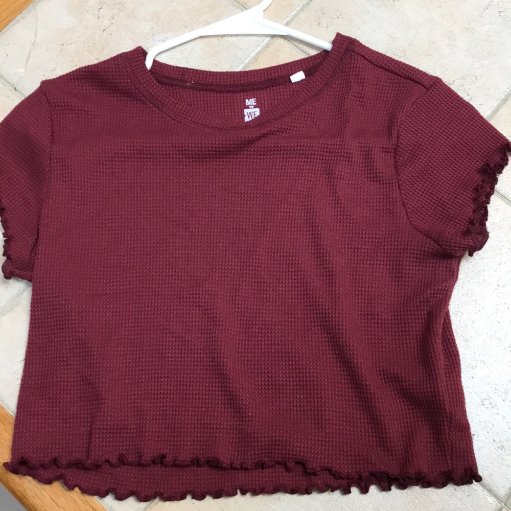 Maroon crop top